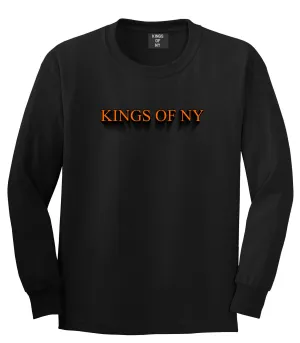 3D Text Long Sleeve T-Shirt