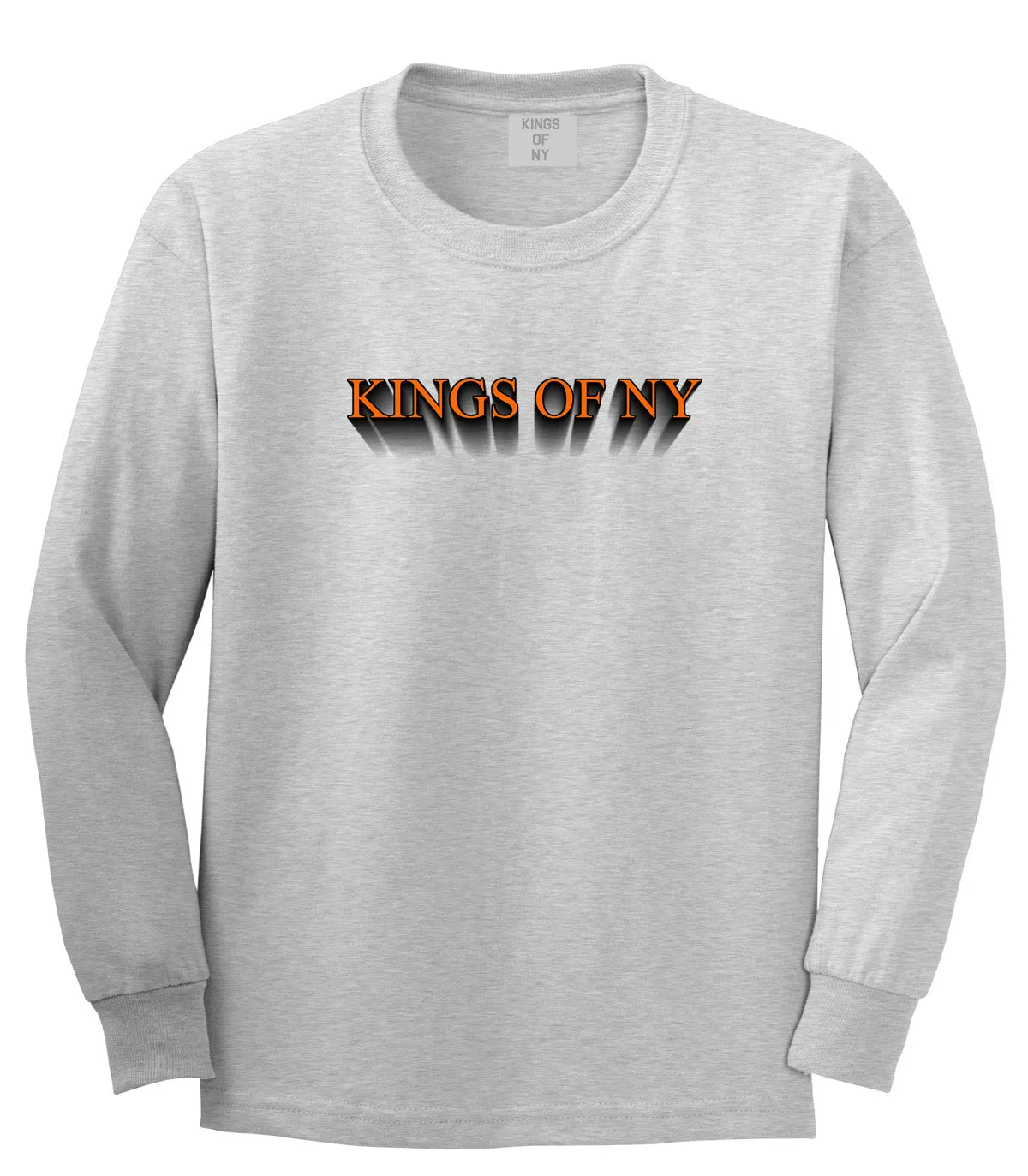 3D Text Long Sleeve T-Shirt
