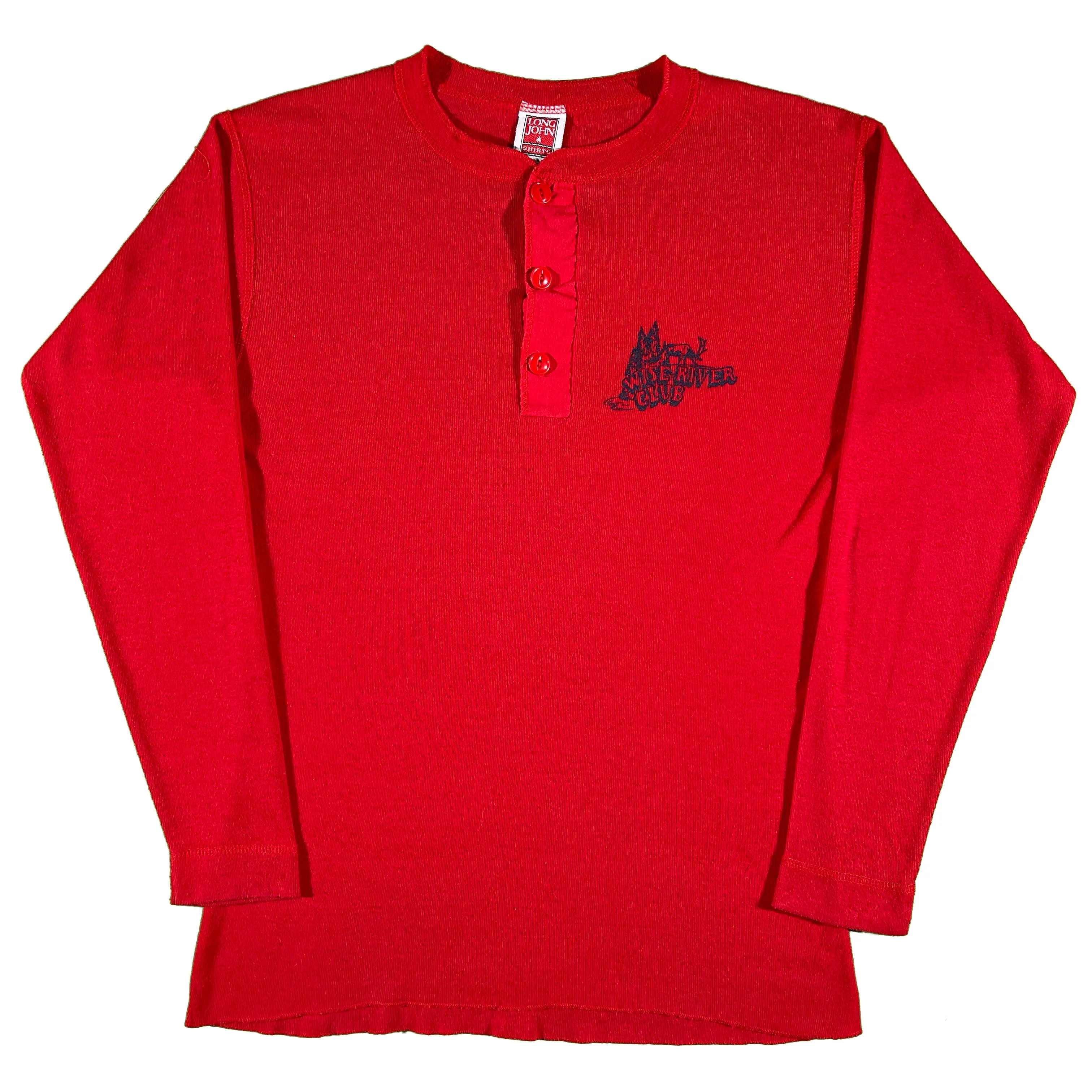 80s Wise River Montana Henley Thermal- S