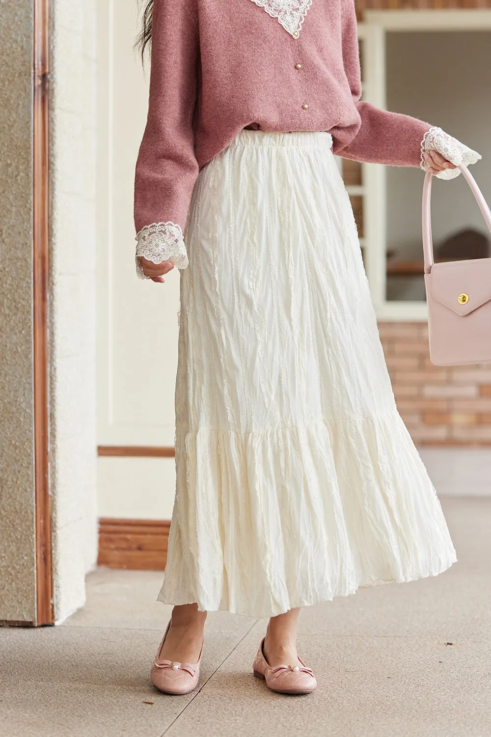 A Line Maxi Floral Women's Skirt