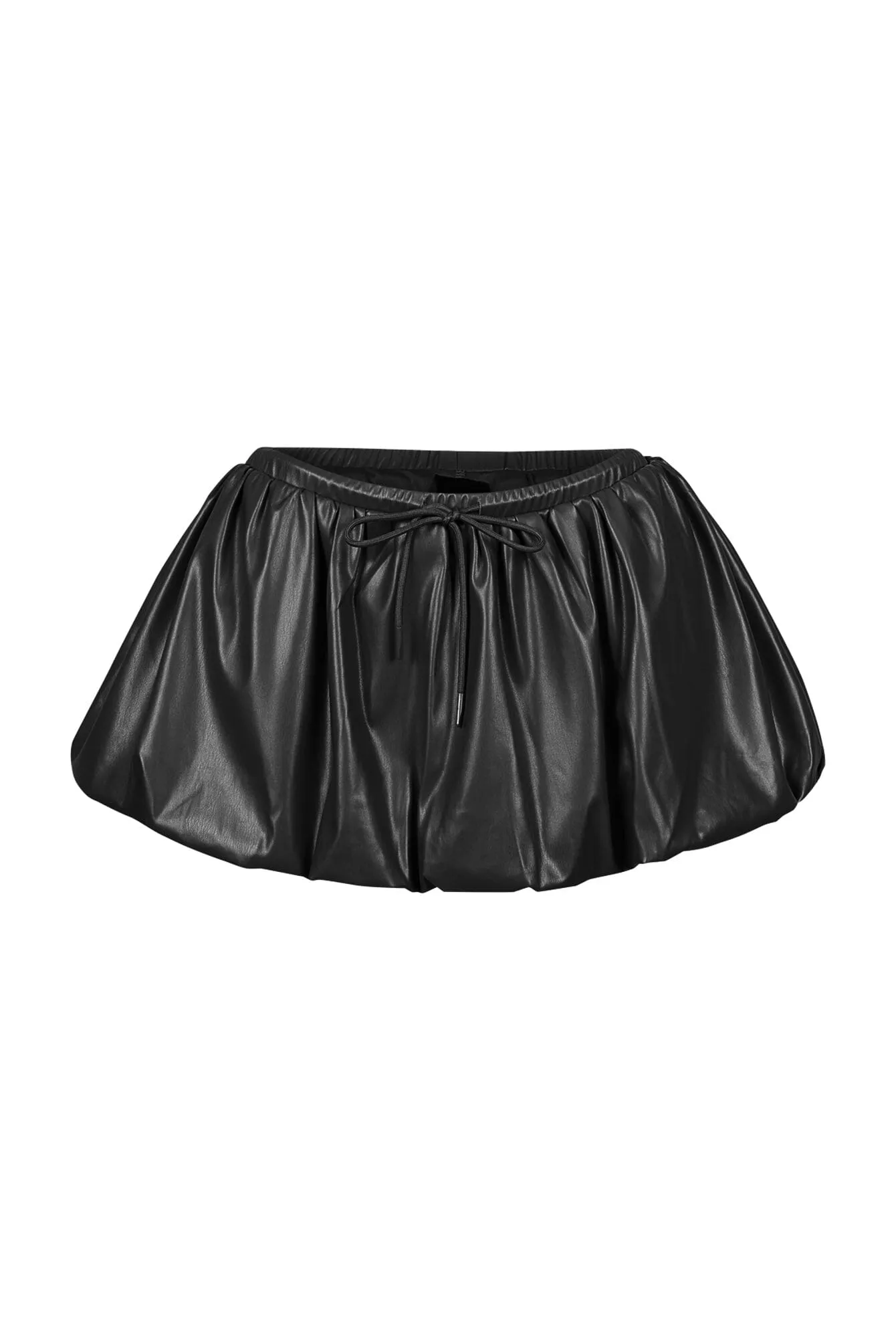 Adeline Faux Leather Bubble Mini Skirt