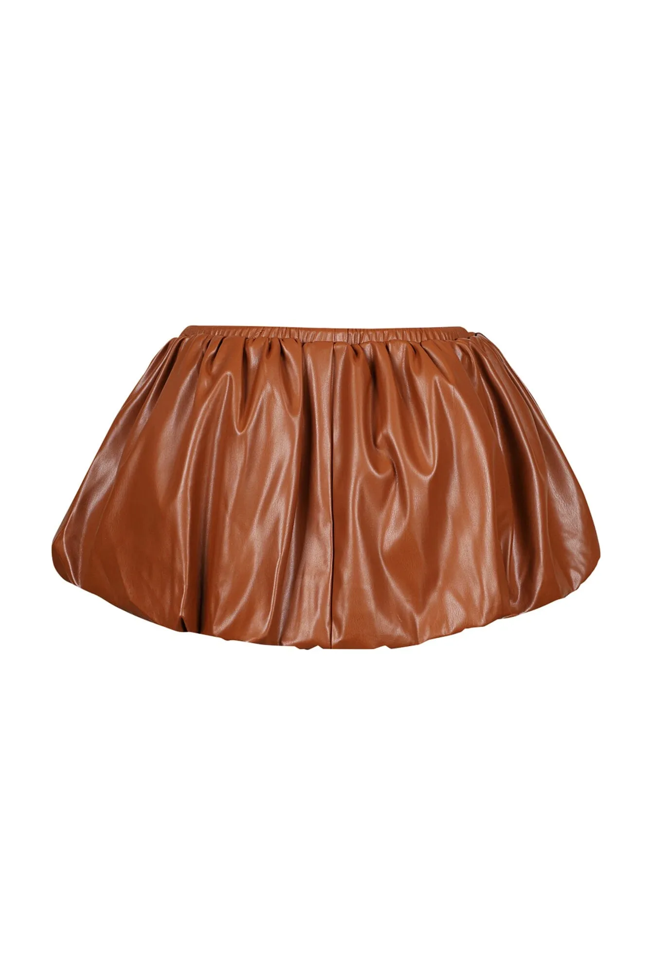Adeline Faux Leather Bubble Mini Skirt