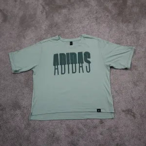 Adidas Climalite Womens Crew Neck T Shirt Short Sleeve Light Green Size XS