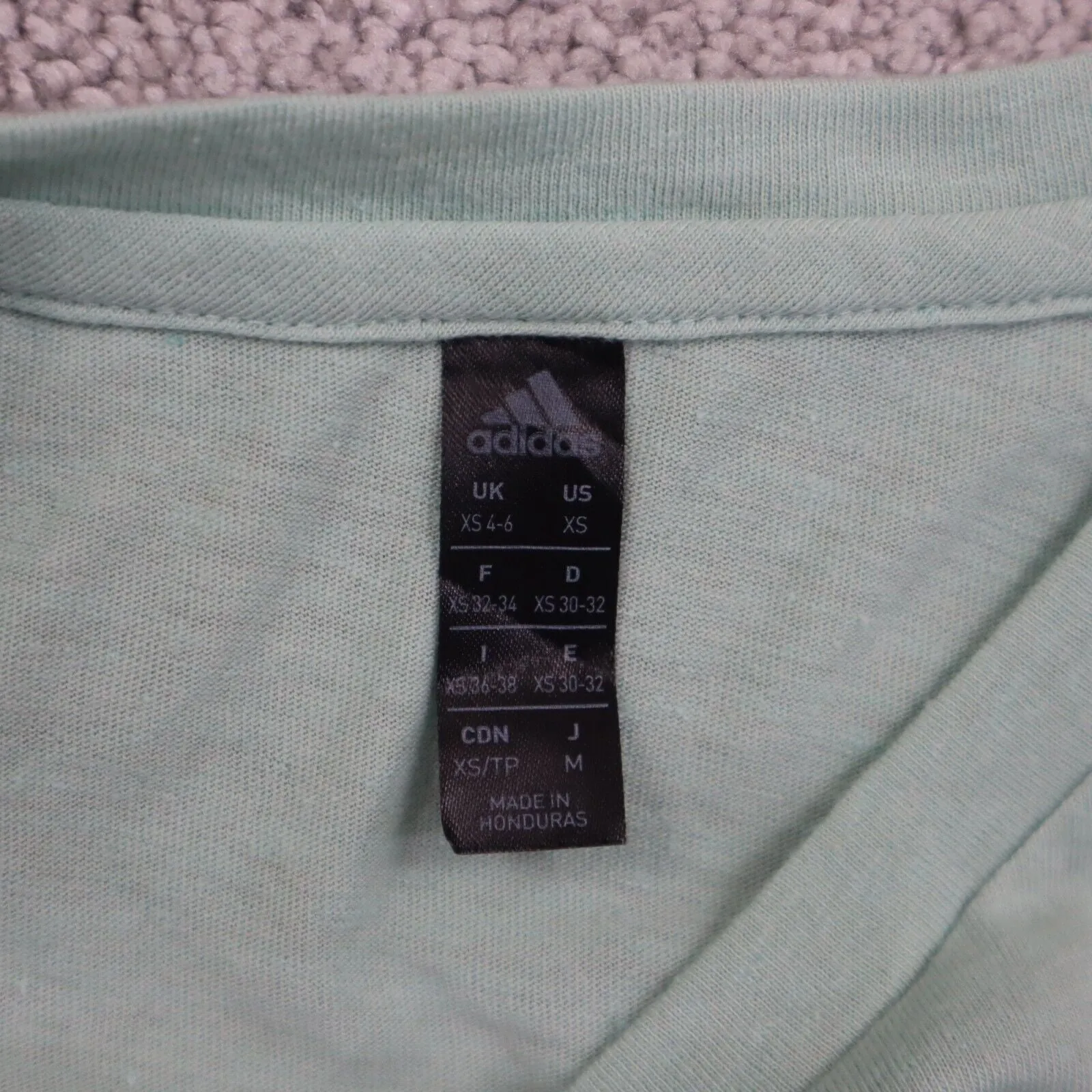Adidas Climalite Womens Crew Neck T Shirt Short Sleeve Light Green Size XS