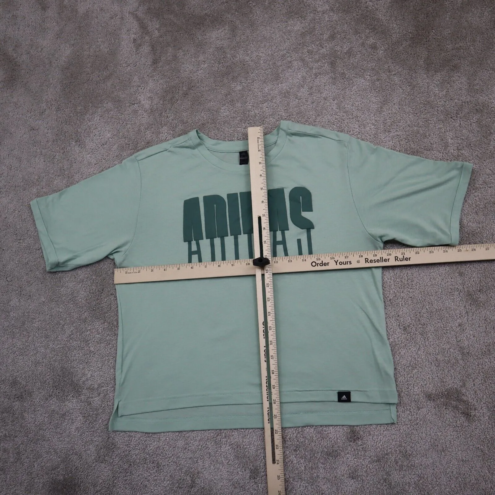 Adidas Climalite Womens Crew Neck T Shirt Short Sleeve Light Green Size XS