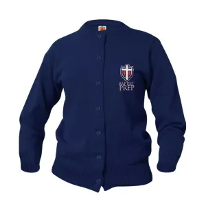 Adult Crewneck Cardigan With Baptist Prep Logo