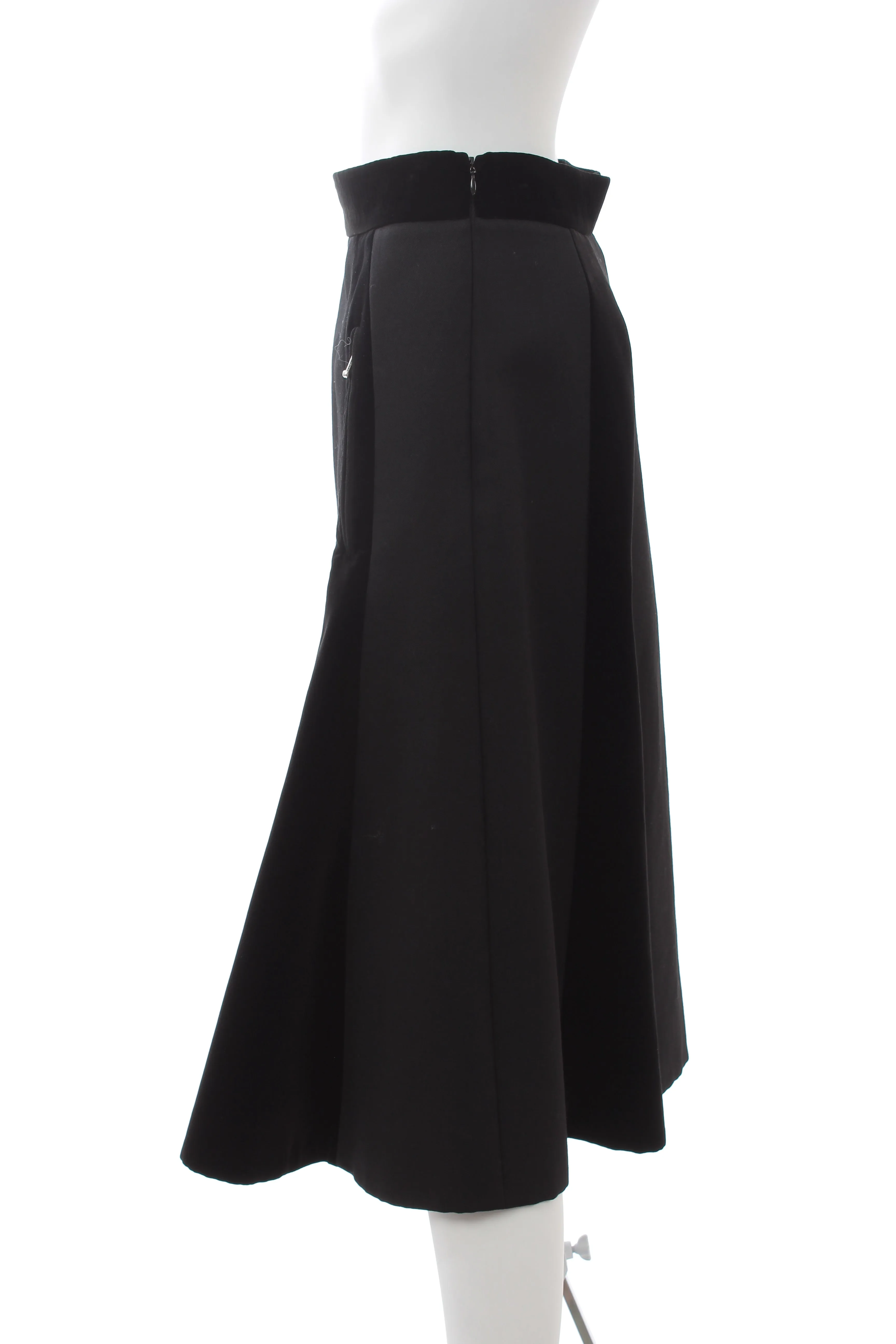 Alexander Wang Velvet-Panelled Midi Skirt