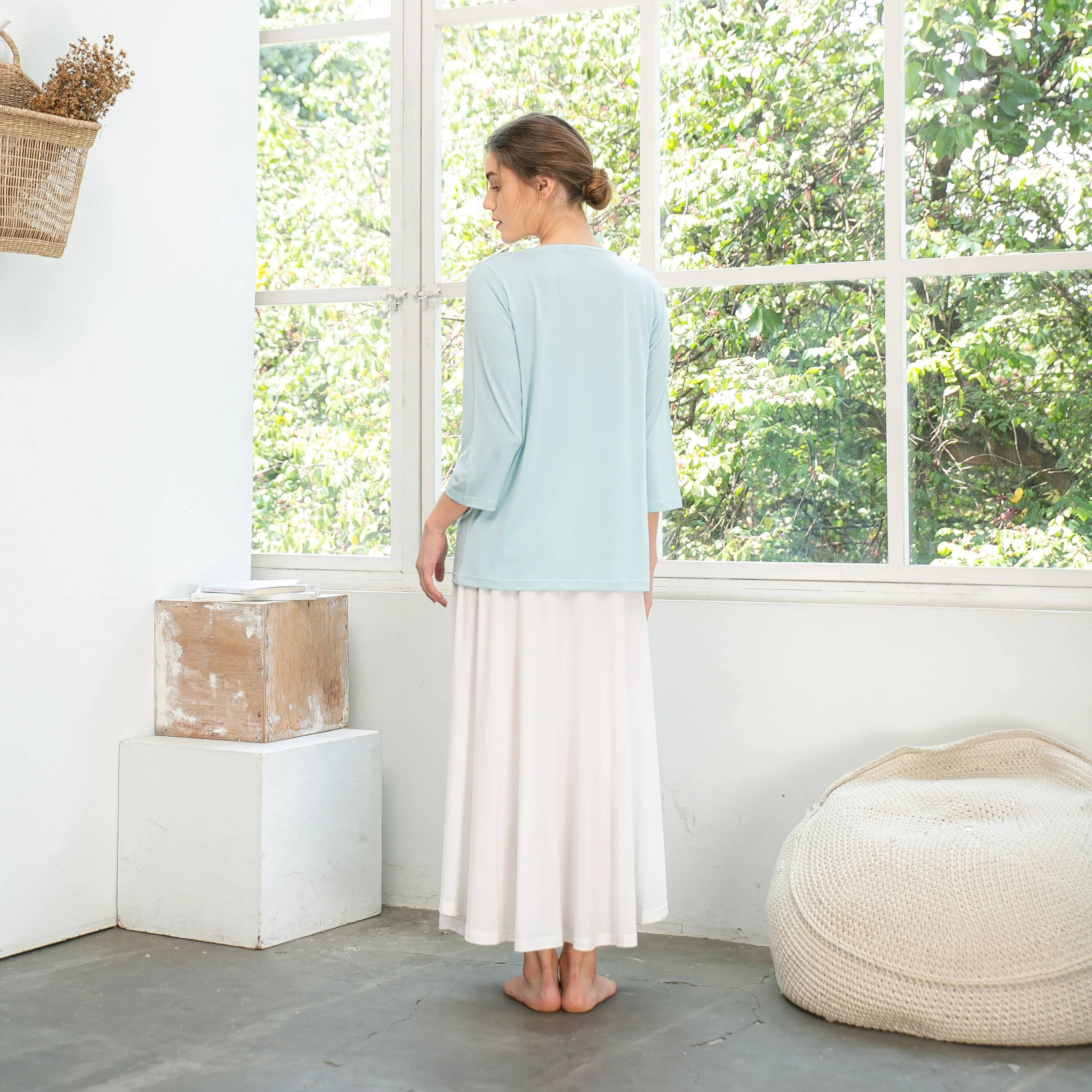 Anza A-Line Skirt - White