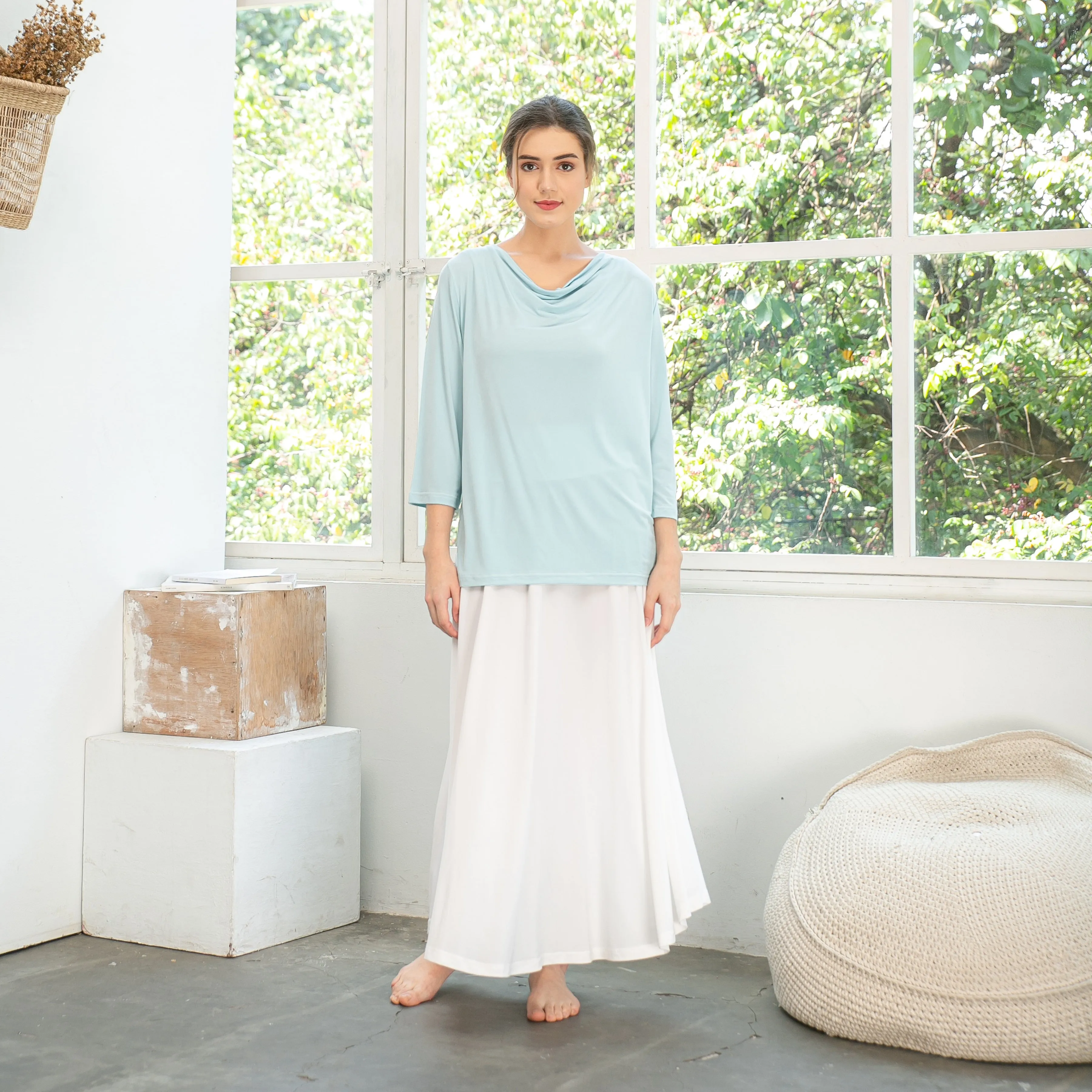 Anza A-Line Skirt - White