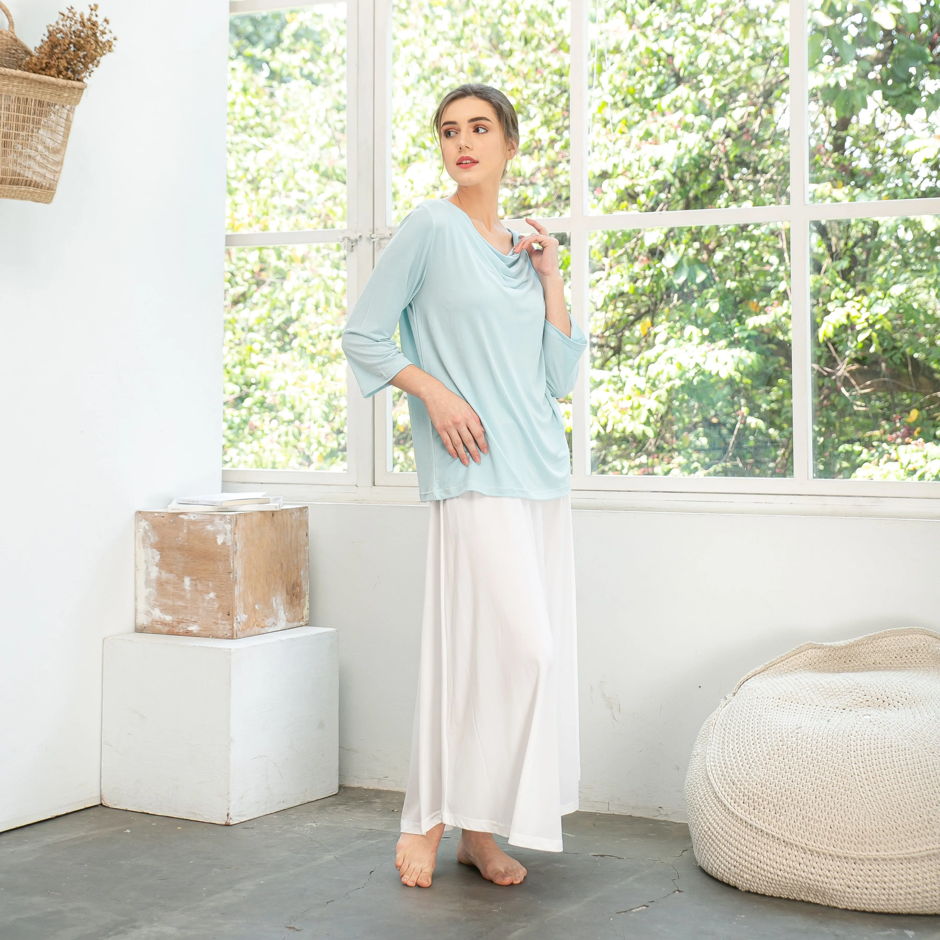Anza A-Line Skirt - White