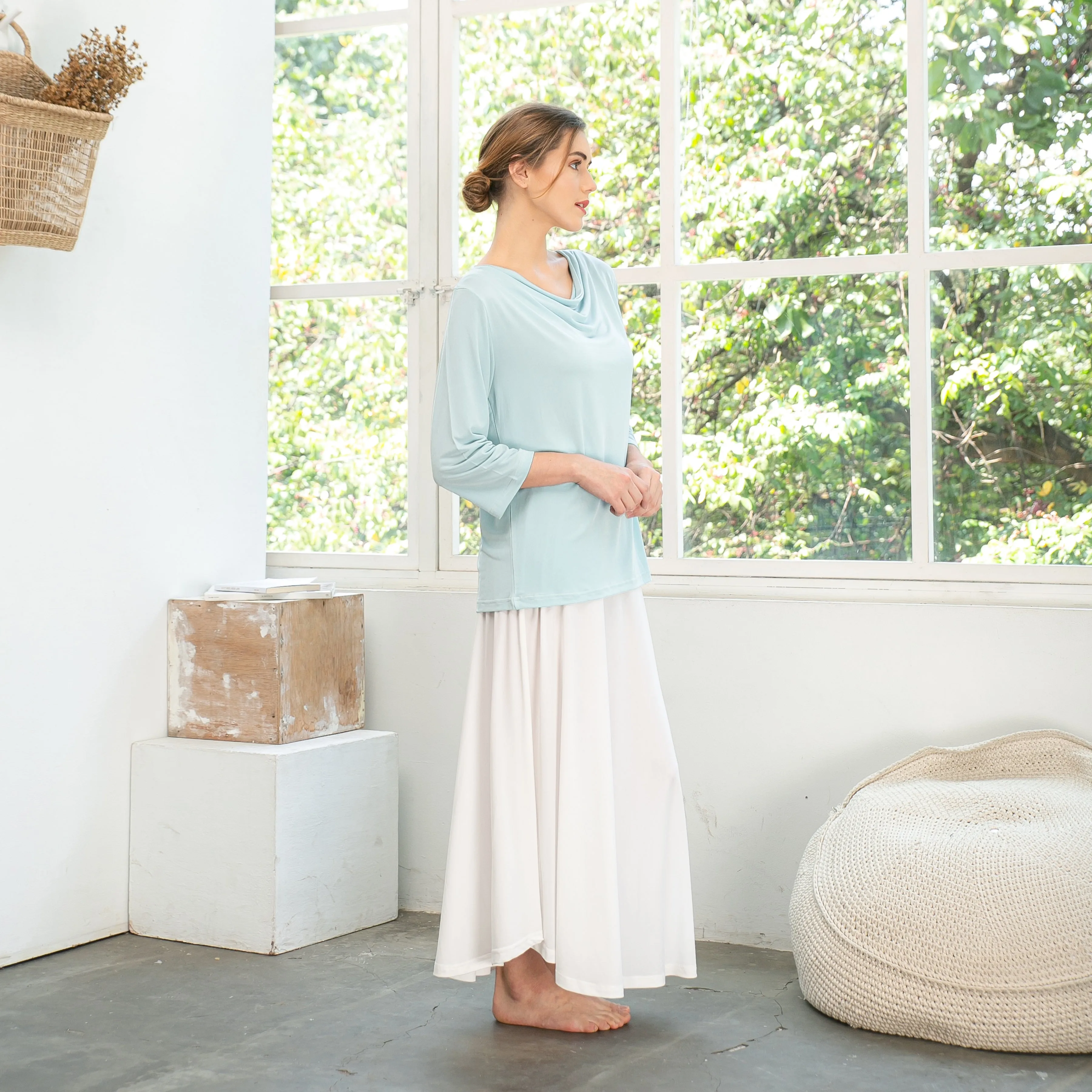 Anza A-Line Skirt - White