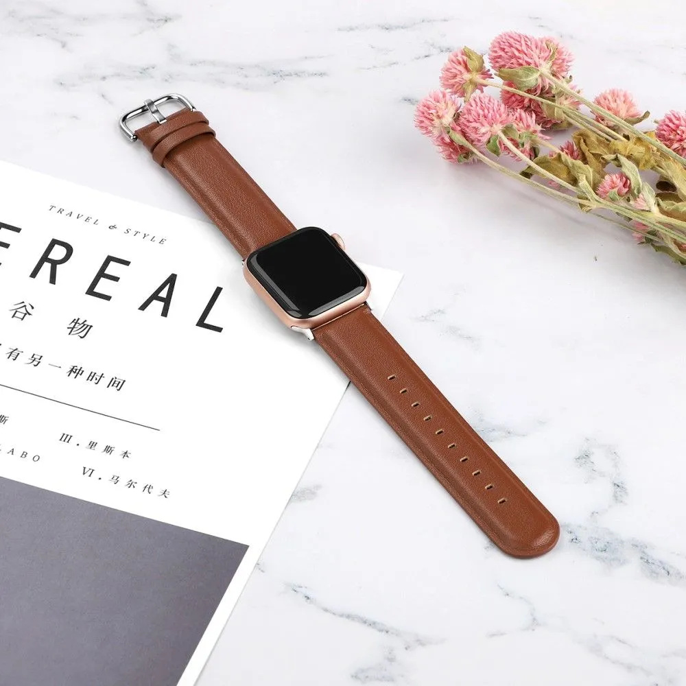Apple Watch (41mm) cowhide genuine leather watch strap - Brown