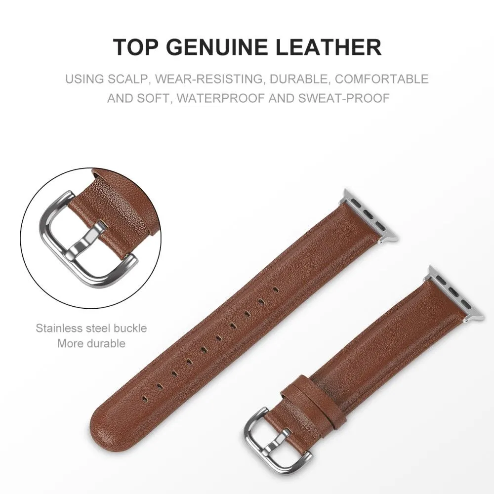 Apple Watch (41mm) cowhide genuine leather watch strap - Brown