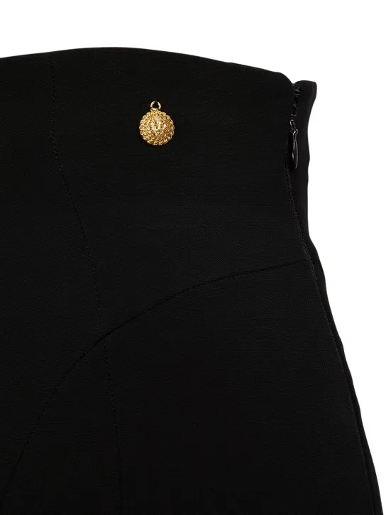 Balmain   High waist viscose crepe mini skirt 