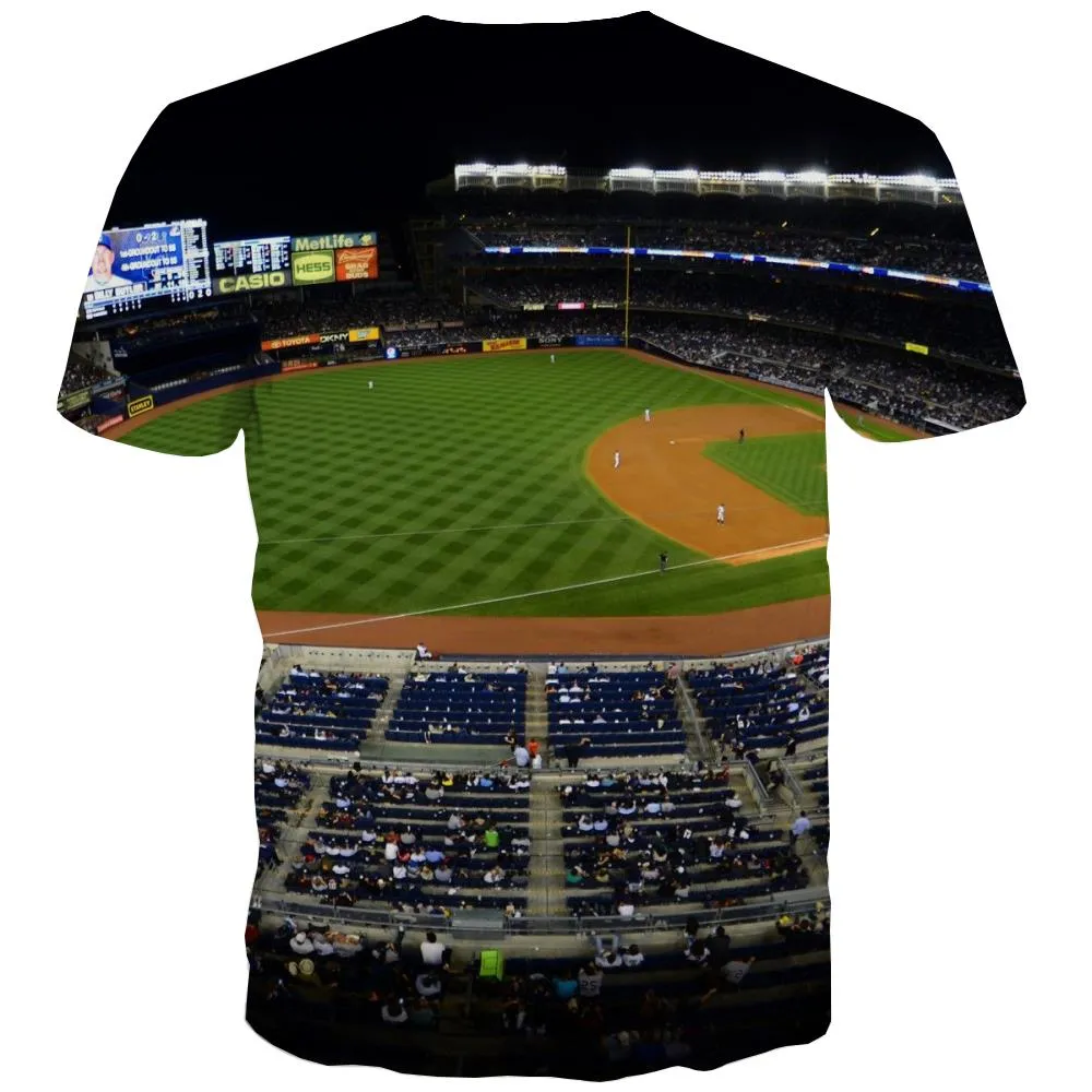 Baseball T shirts Men Stadium T-shirts 3d Game T-shirts Graphic White Tshirt Anime