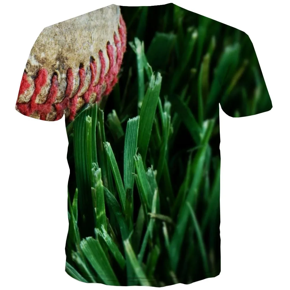 Baseball T shirts Men Stadium Tshirts Casual Game Shirt Print White Tshirt Printed