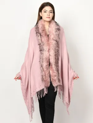 Beaded Fur Cape Shawl