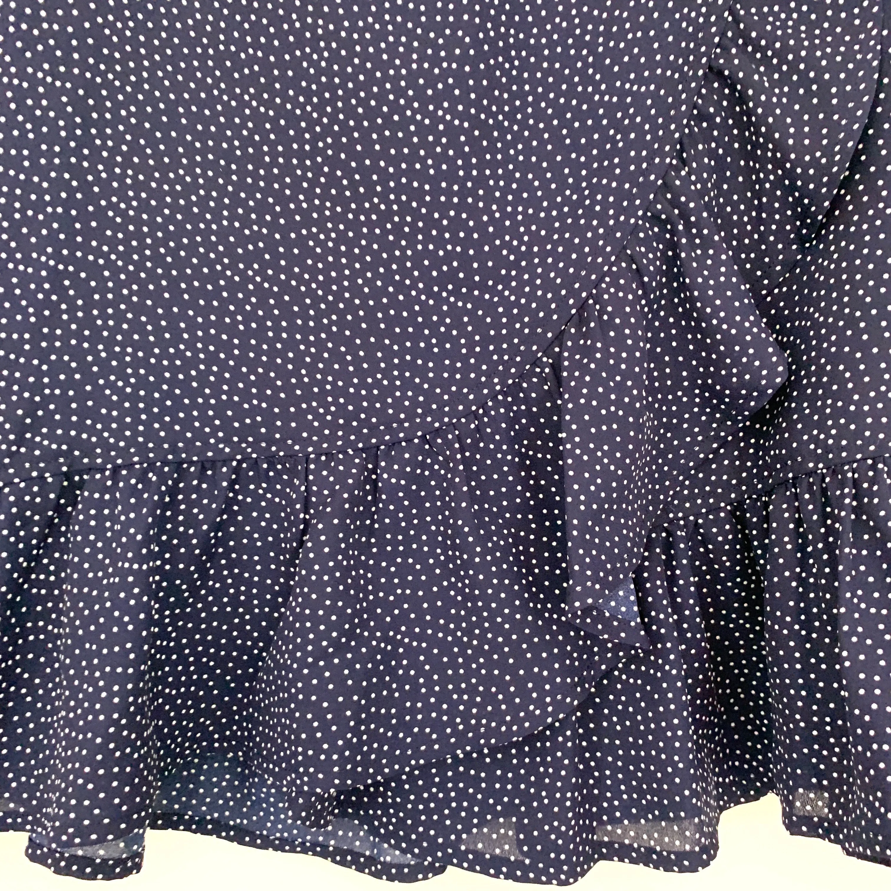 Beau Tissu Ruffle Dot Faux Wrap Skirt- Size S (see notes)
