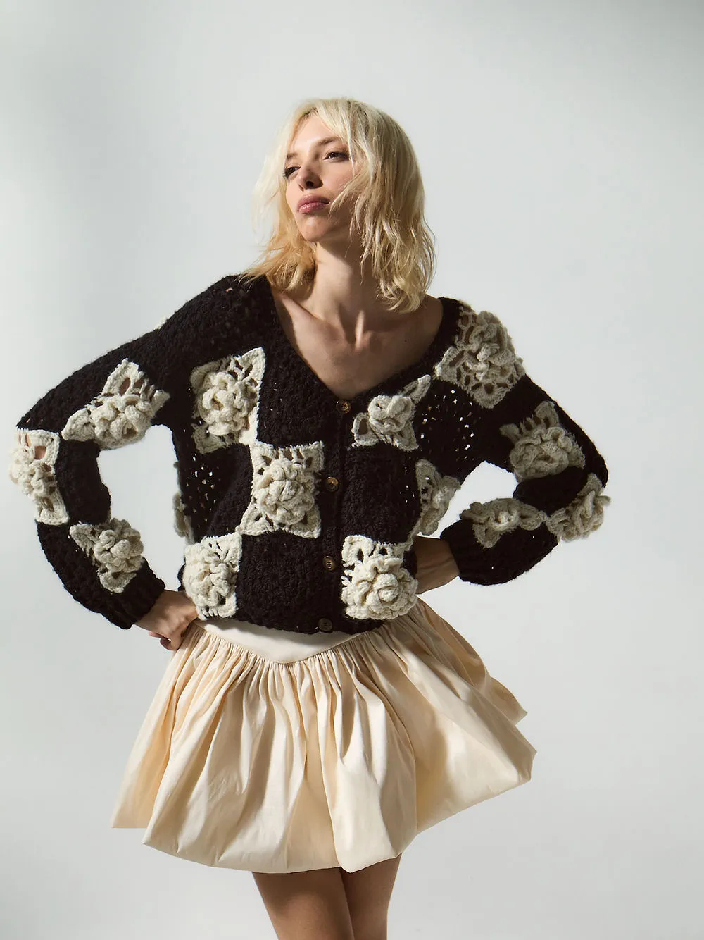 Belinda Cardigan | Black & White