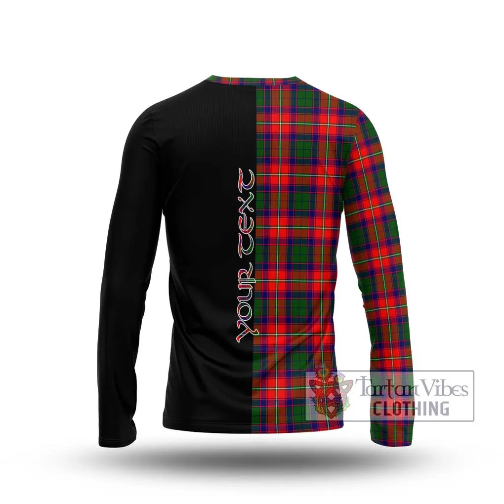 Belshes Tartan Long Sleeve T-Shirt with Family Crest and Half Of Me Style
