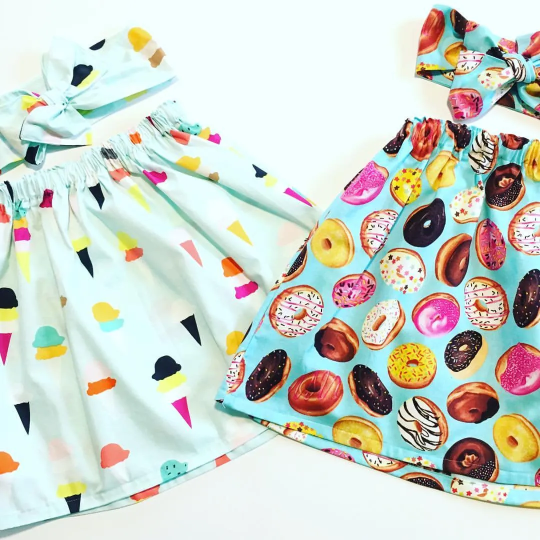 Black Ice Cream Skirt