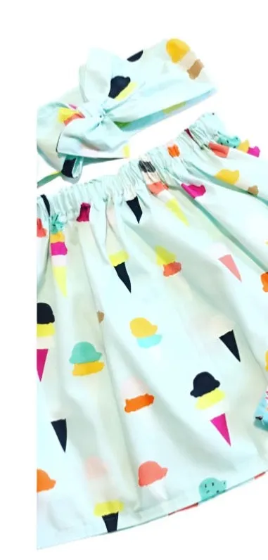 Black Ice Cream Skirt