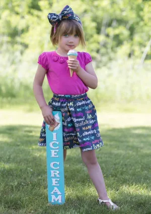 Black Ice Cream Skirt