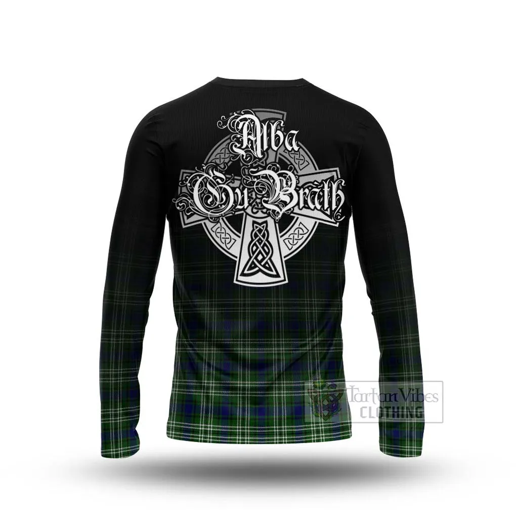 Blackadder Tartan Long Sleeve T-Shirt Featuring Alba Gu Brath Family Crest Celtic Inspired