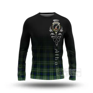 Blackadder Tartan Long Sleeve T-Shirt Featuring Alba Gu Brath Family Crest Celtic Inspired