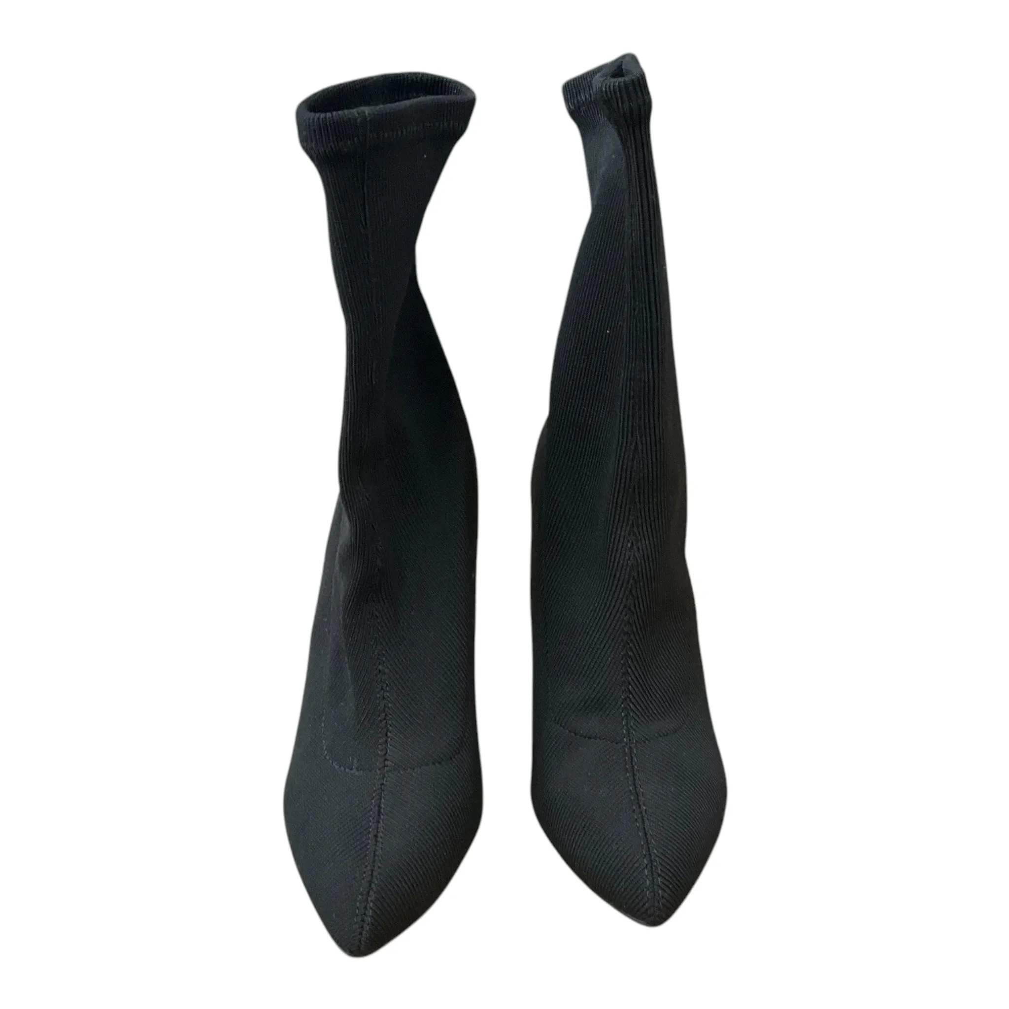 Boots Mid-calf Heels By Clothes Mentor In Black, Size: 7.5