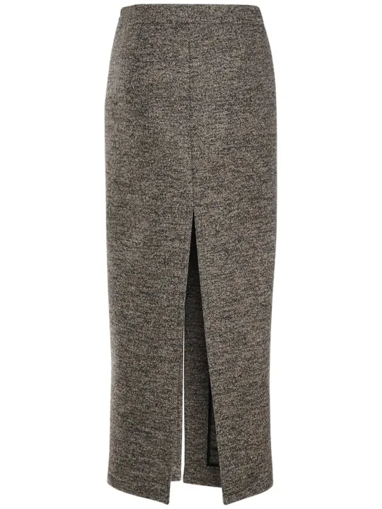 Bottega Veneta   Wool twill long skirt 