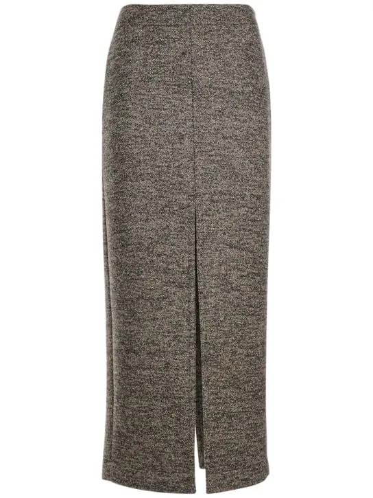 Bottega Veneta   Wool twill long skirt 