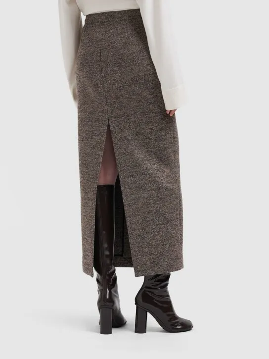 Bottega Veneta   Wool twill long skirt 