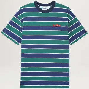 Butter Goods Cape Stripe Tee (Navy/Fern)