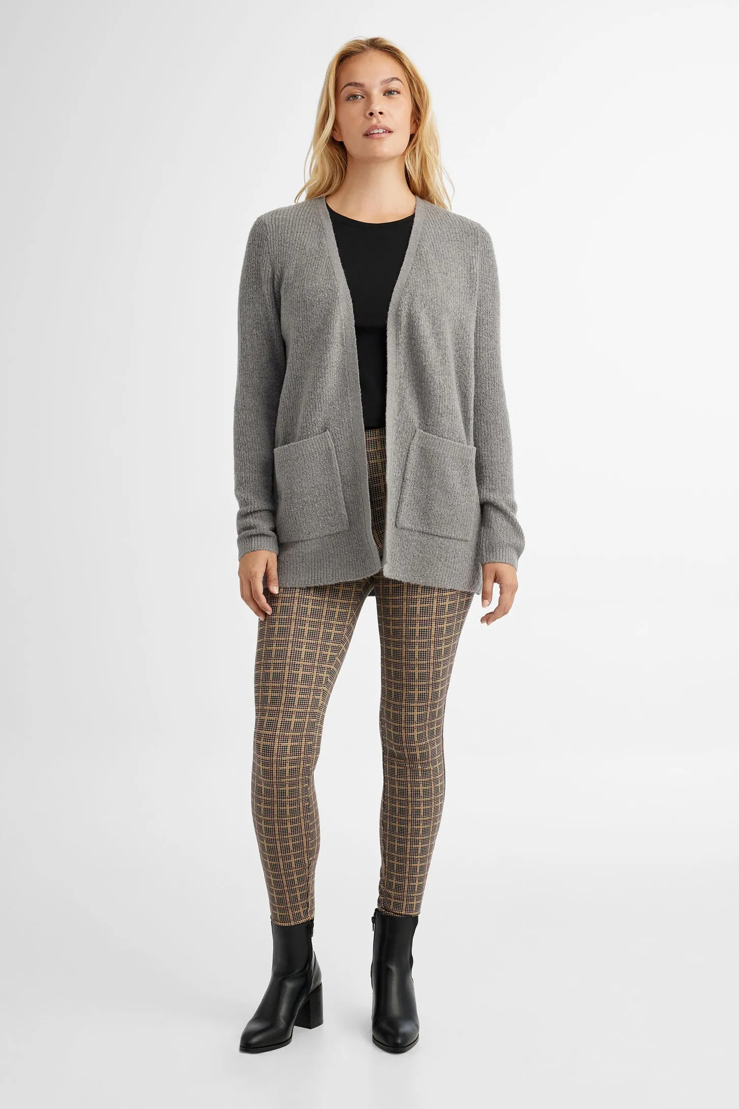 Cardigan en tricot côtelé - Femme