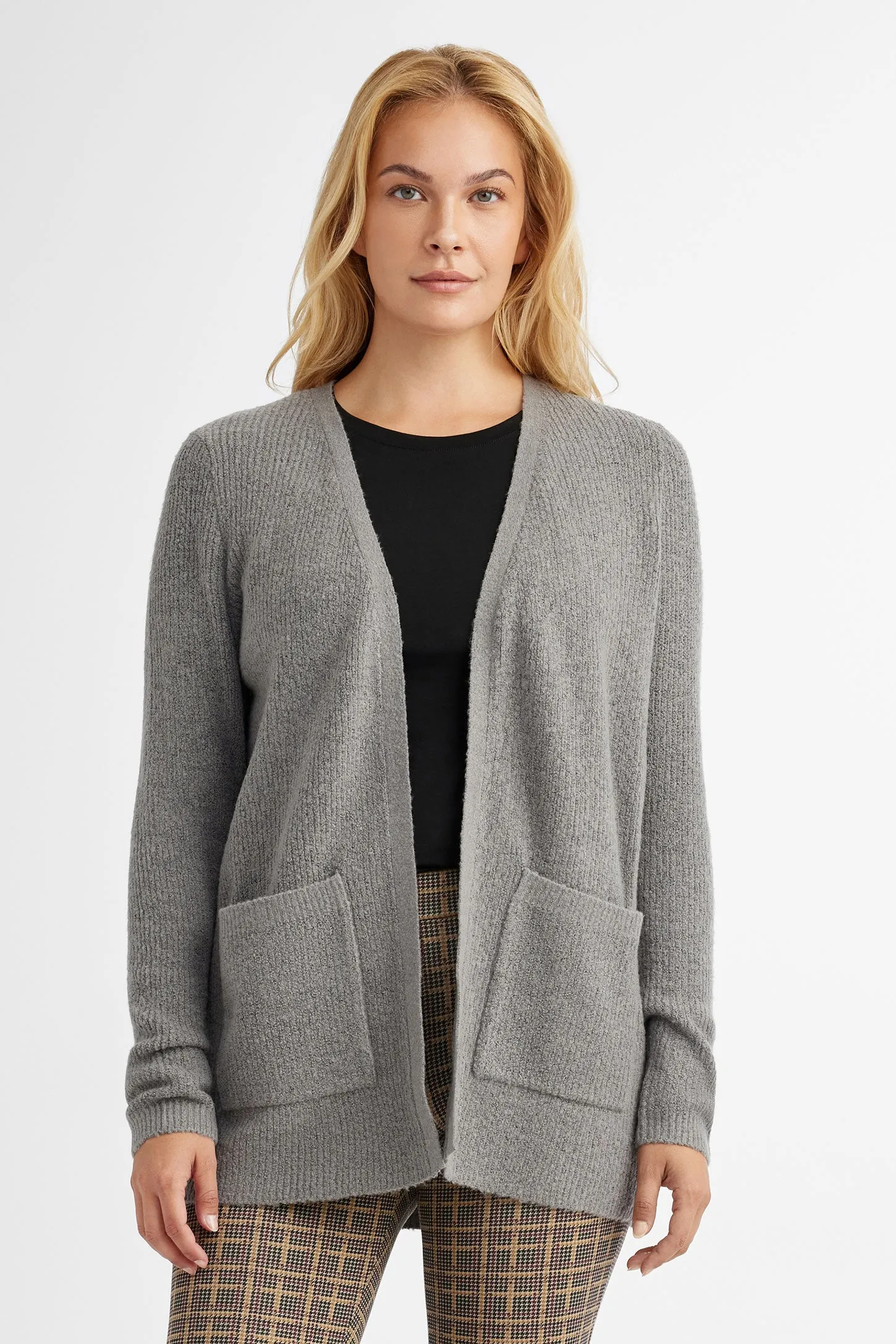 Cardigan en tricot côtelé - Femme