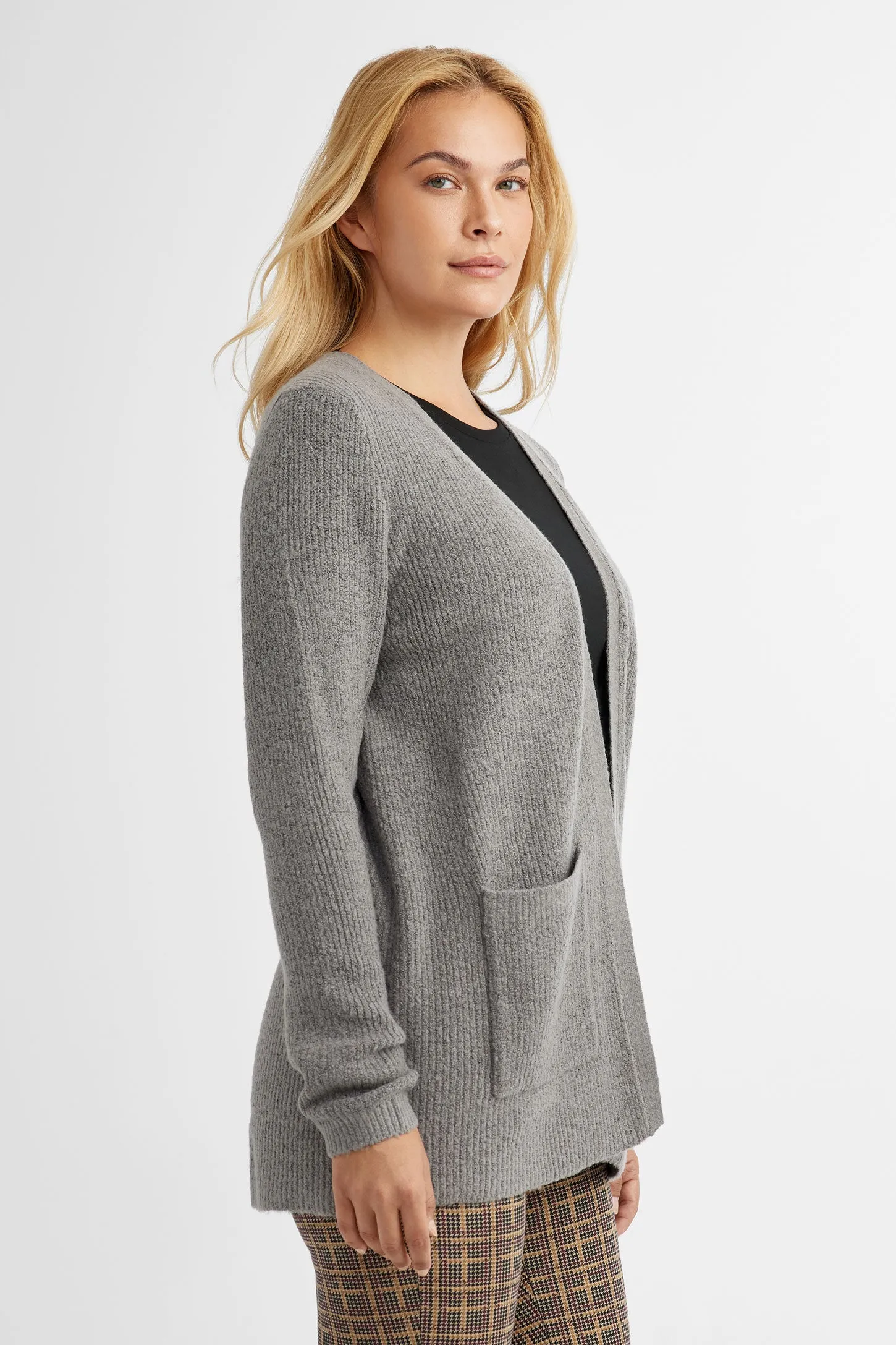 Cardigan en tricot côtelé - Femme