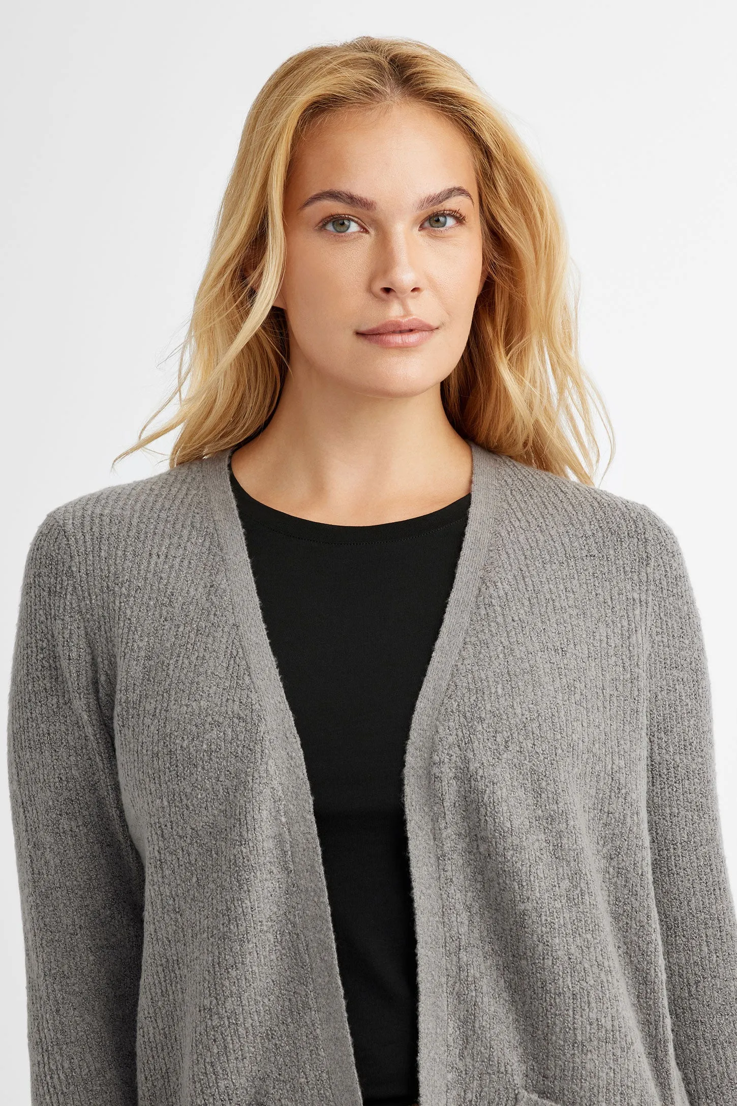 Cardigan en tricot côtelé - Femme