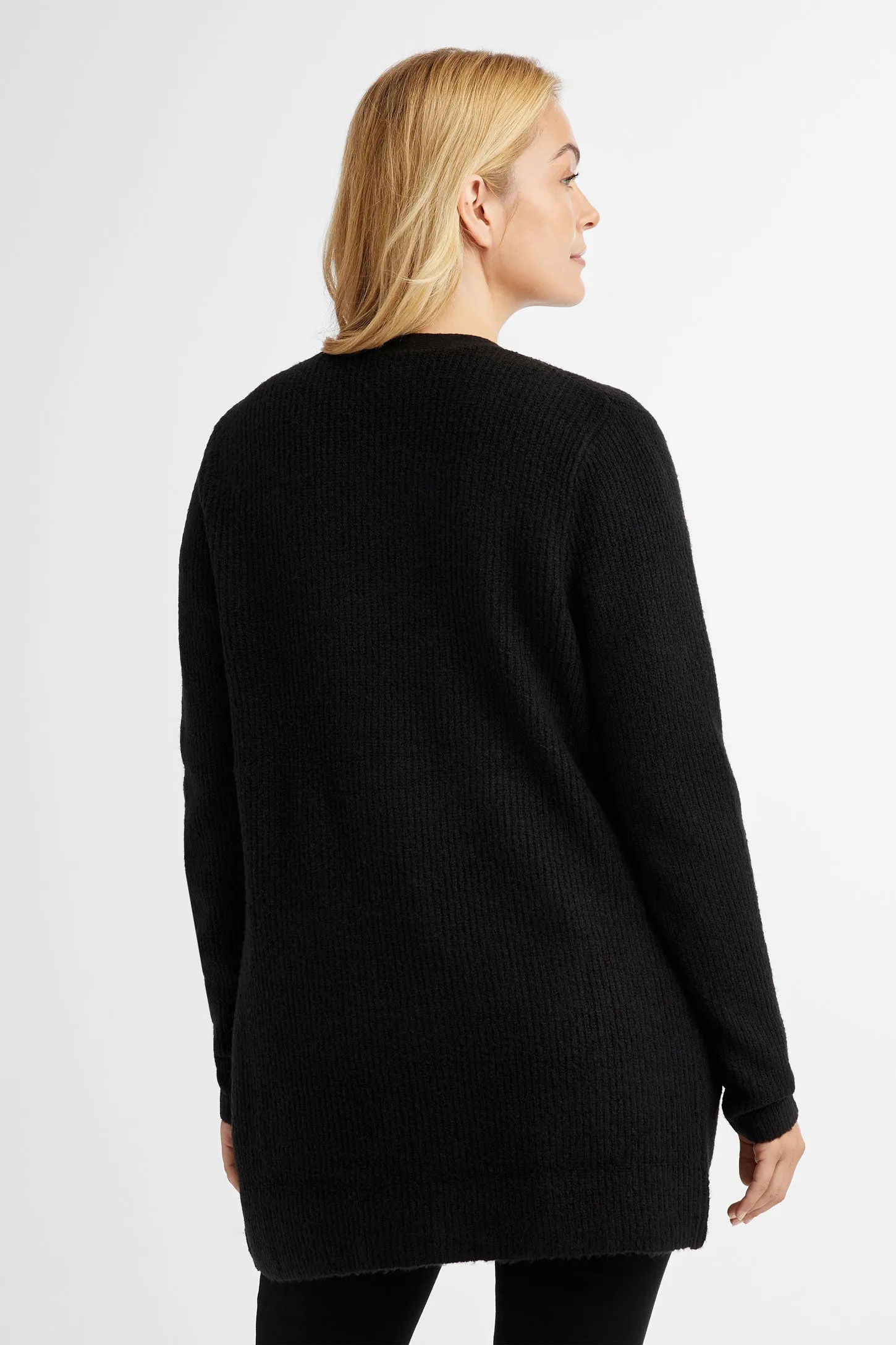 Cardigan en tricot côtelé - Femme