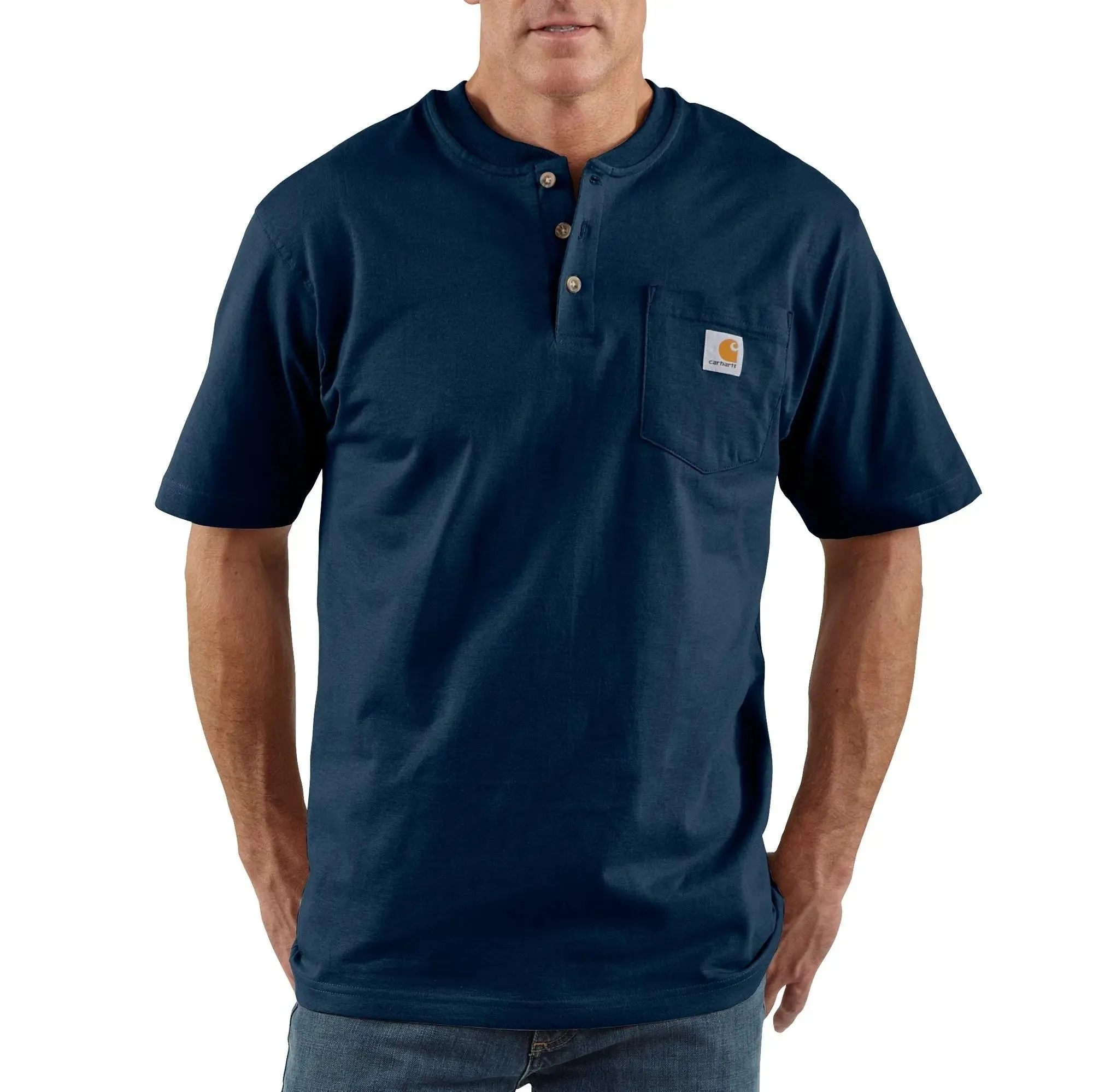 CARHARTT - Loose Fit Heavyweight Short-Sleeve Pocket Henley T-Shirt