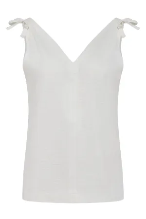 Celia Sleeveless Top Off White