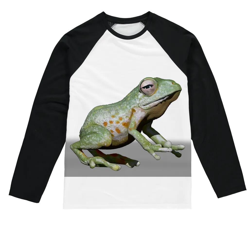 CG Frog Character Sublimation Baseball Long Sleeve T-Shirt