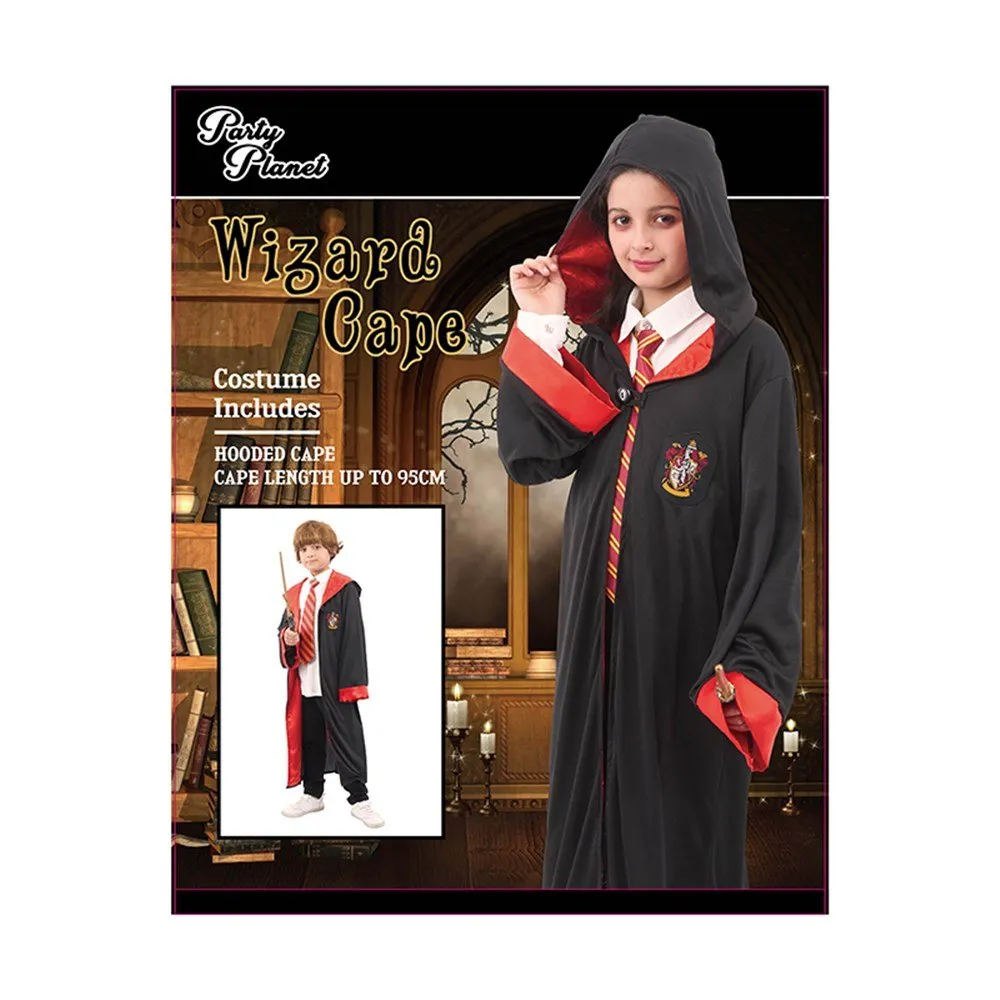 Children Wizard Harry Potter Style Unisex Costume - Red Gryffindor House