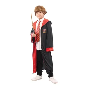 Children Wizard Harry Potter Style Unisex Costume - Red Gryffindor House