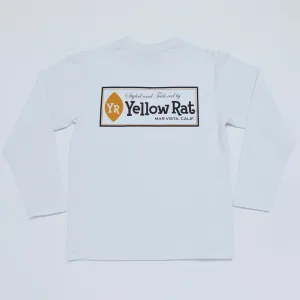 Classic Box Mock Neck Long Sleeve Tee (White)