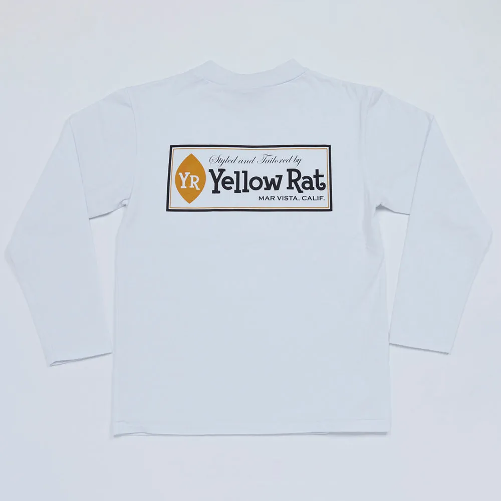 Classic Box Mock Neck Long Sleeve Tee (White)