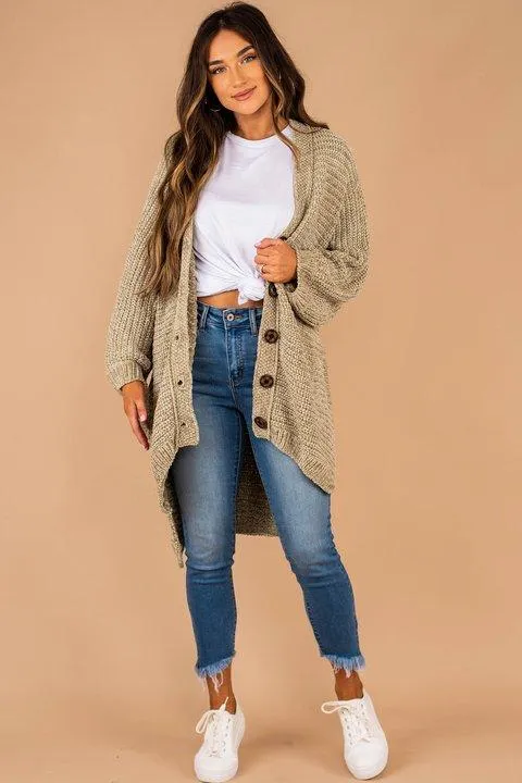 Created Comfort Light Olive Green Cardigan