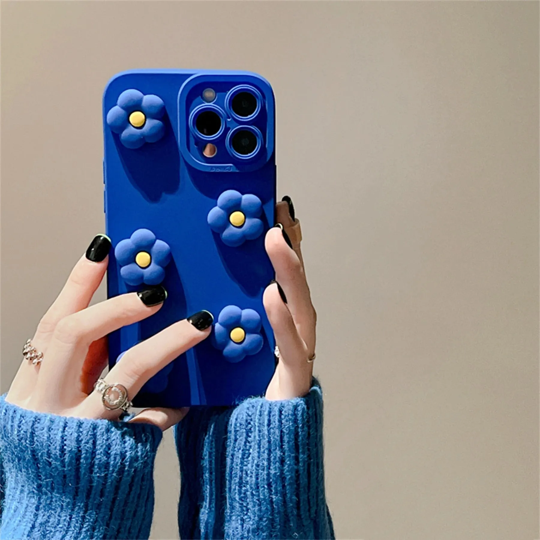 Cute 3D Flowers Phone Case Cover For iPhone 15 14 13 12 11 Pro Max Plus X XS XR