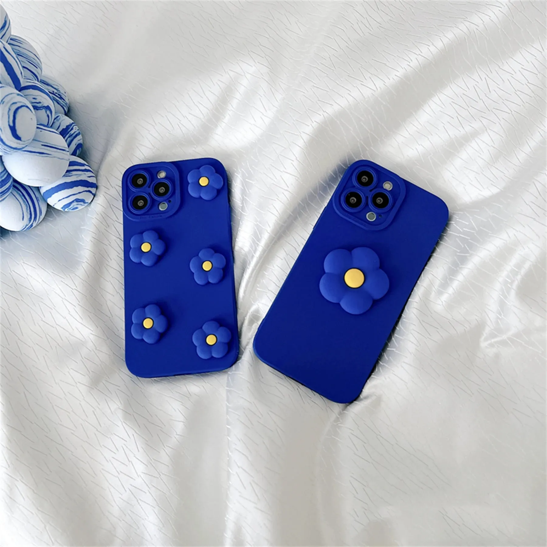 Cute 3D Flowers Phone Case Cover For iPhone 15 14 13 12 11 Pro Max Plus X XS XR
