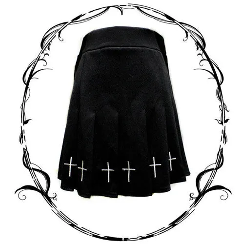 Dark Embroidered Skirt KF90169